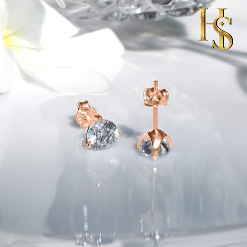 Image of HIGHSPARK 925 Silver inchSparkling Martini inch Solitaire Earrings | 92.5 Sterling Silver and Diamond like Brilliance Sparkling Zirconia | Lovely Gift