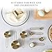 Martha Stewart Richburn 4-Piece Gold Stainless Steel Measuring Cup Set – Durable and Stylish Kitchen Measuring Tools for Baking and Cooking
