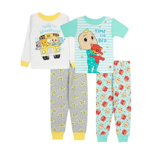 CoComelon boys Cocomelon 4 Piece Cotton Sleepwear Pajama Set Time for Bed 18 Months US