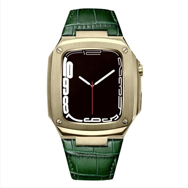 Kit de modification Apple Watch 40mm bracelet cuir de veau et boîtier métal luxe