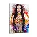 XXJDSK Zdjęcie na płótnie, klasyczna piosenkarka, plakat Megan Thee Stallion, 1 sztuka, do salonu, sypialni, sypialni, fan, prezent 60 x 90 cm, bez ramy