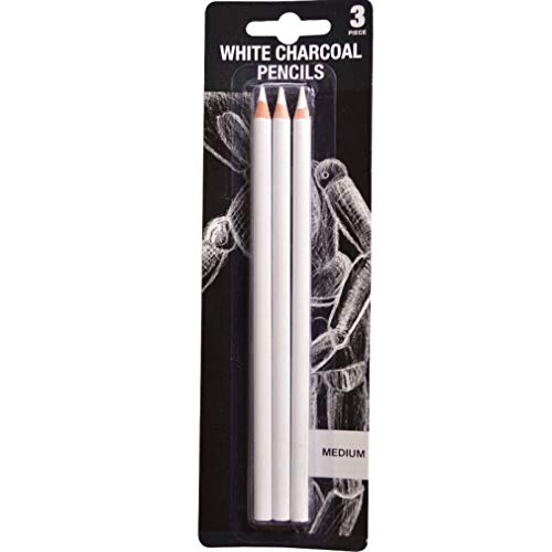 Set de Lápices de Carbón Blanco YYMIYU 3 Unidades miniatura 1
