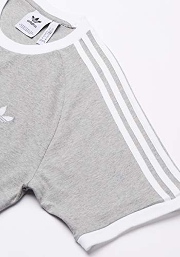 adidas 3-stripes Tee, Camiseta Hombre, Medium Grey Heather, M