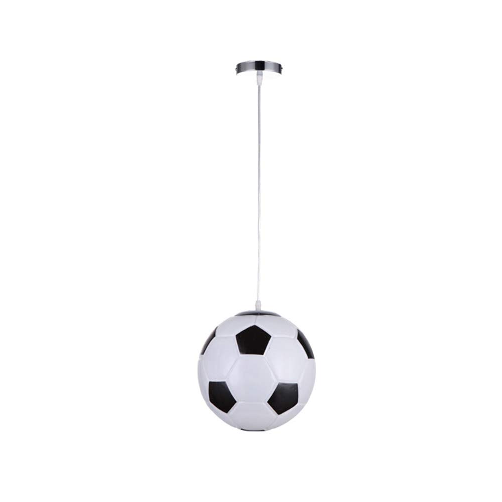 belupai Football Chandelier, Football Ceiling Pendant Light, 7.9 inch Glass Soccer Ceiling Light Hanging Pendant Lamp, for Kitchen Living Room Decoration