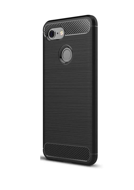 Image of NPRC Hybrid Ultra Slim Protective Case TPU Non-Slip Carbon Fiber Texture Shockproof Case Cover for Google Pixel 3 - Black