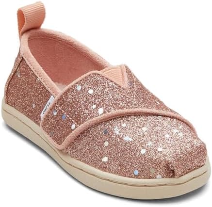 TOMS Girls Alpargata Loafer Flat, Rose Gold Cosmic Glitter, 8 Little Kid | Image 2