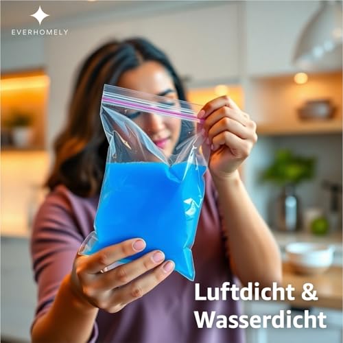 100x Druckverschlussbeutel Zip Set Baggys Baggies - reißfest & transparent Plastikbeutel Plastiktüten Polybag Zipper Ziplock Beutel klein & groß (6x8cm)