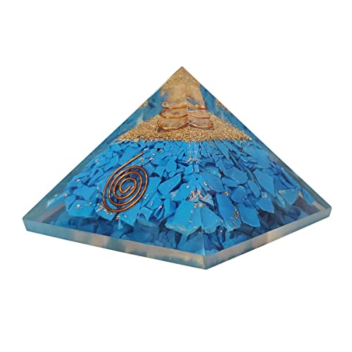 Image of Turquiose Pyramid | 2-Inch Approx | Emotional Healing, and Harmony | Perfect for Meditation and Gifting | Vastu Remedy | Pack of 1|