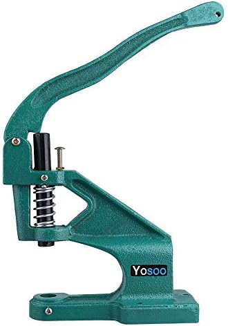 3 Die Hand Press Grommet Machine,Manual Grommet Press Punch Tool Kit with 900 PCS Gold Grommets