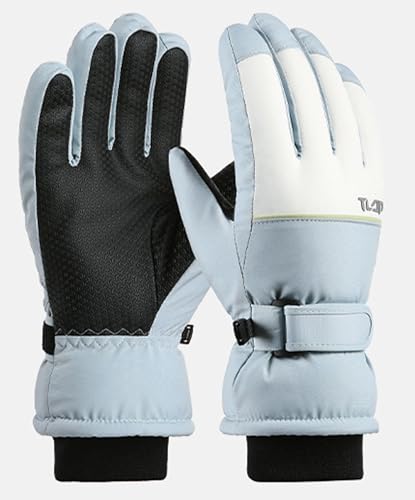 Image of Kids Ski Gloves Winter Warm Glove Outdoor Thermal Snow Finger Mittens for Boys Girls 5-10 Years