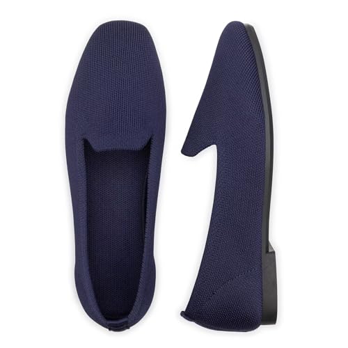 Image of Frank Mully Women's Loafer Flats Square Toe Comfortable Office Work Shoes, Cute Penny Loafer Slip On Walking Driving Shoes
