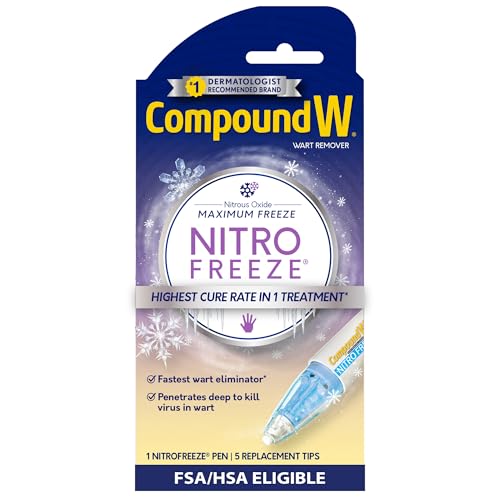Compound W NitroFreeze Wart Remover, Maximum Freeze, 1 Pen and 5 Replacements