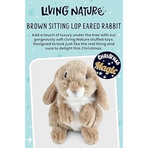 Living Nature Brown Sitting Lop Eared Rabbit Stuffed Animal | Fluffy Rabbit Animal | Soft Toy for Kids | 7 inches Living Nature Brown Sitting Lop Eared Rabbit Stuffed Animal Fluffy Rabbit Animal Soft Toy for Kids 7 inches