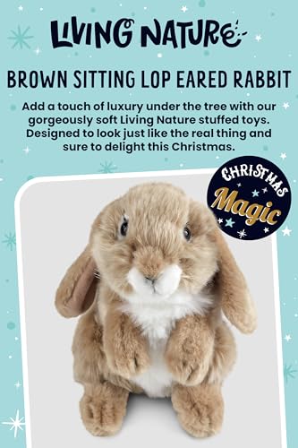 Living-Nature-Brown-Sitting-Lop-Eared-Rabbit-Stuffed-Animal-Fluffy-Rabbit-Animal-Soft-Toy-for-Kids-7-inches Living Nature Brown Sitting Lop Eared Rabbit Stuffed Animal Fluffy Rabbit Animal Soft Toy for Kids 7 inches