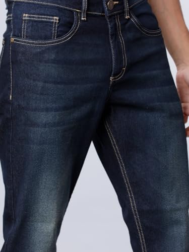 Image of Highlander Mens Tapered Fit Denim Jeans for Man| Regular Length|Mid-Rise|Stretchable Fabric for Comfort fit| Jeans for Man | Men Jeans
