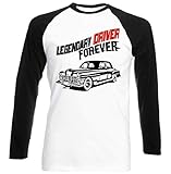 Teesandengines Men\'s Chrysler New Yorker Sedan 1950 Legendary Driver Black Long Sleeved T-Shirt Size Small