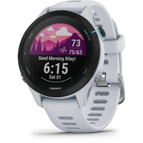 Image of Garmin Forerunner 255S Smaller Easy to Use Lightweight GPS Running Smartwatch, Music Storage, Advanced Training and Recovery Insights,Safety and Tracking Features, Up to 12 days Battery Life, White