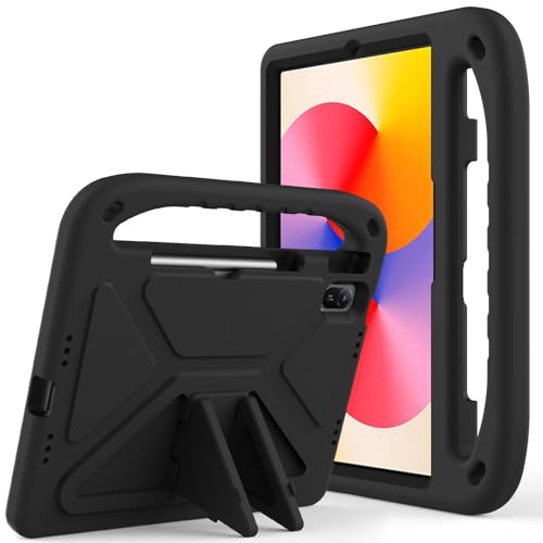 Coque Huawei Matepad SE 11 2024 enfant antichoc EVA noire avec sangle