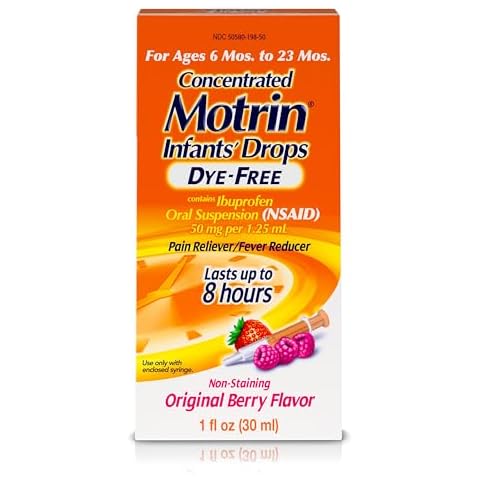 Motrin Infants Concentrated Liquid Medicine Drops with Ibuprofen, Berry, 1 fl. oz Cover