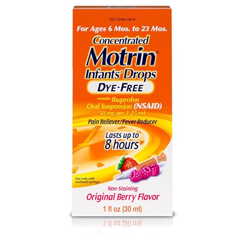 Image of Motrin Infants Concentrated Liquid Medicine Drops with Ibuprofen, Berry, 1 fl. oz