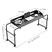 DAPOTUGI Overbed Table with Wheels, Overbed Desk with Adjustable Length and Height, Rolling Over Bed Desk, King Queen Over The Bed Table on Wheels, Heavy Duty Laptop Table for Hospital and Home