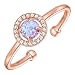 PAVOI 14K Gold Plated Rose Gold Ring Opal Ring, Adjustable | Rings for Women