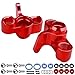 Aluminum Front Steering Blocks Steering Knuckle for Arrma 1/8 Kraton/Outcast/Notorious 6S BLX Upgrades Parts,Replace AR330505 (Red)