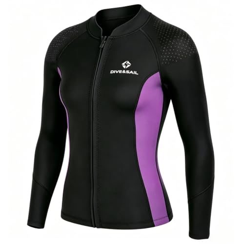Skyone Wetsuit Top Mujer Hombre 3MM Neopreno Camiseta Térmica de Buceo con Mangas Largas y Cierre Frontal para Adultos y Jóvenes miniatura 1