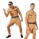 LILLIWEEN Mens Reno Lt Dangle Costume Police Sheriff Troopers Uniform Suit S