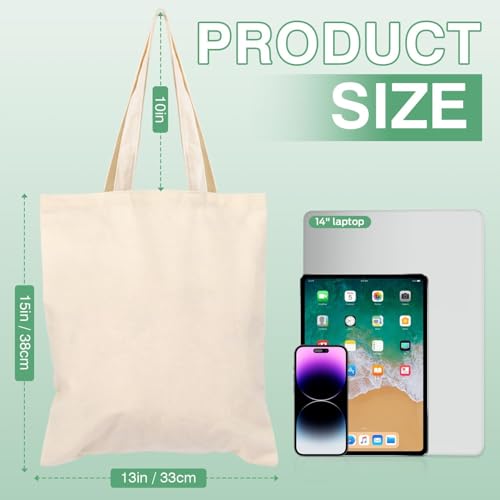 Lzerking 50 Pack Canvas Tote