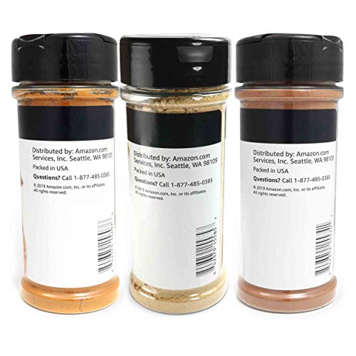 Image of Amazon Brand - Happy Belly Wellness Spices (Cinnamon, Ginger, Turmeric), Set of 3