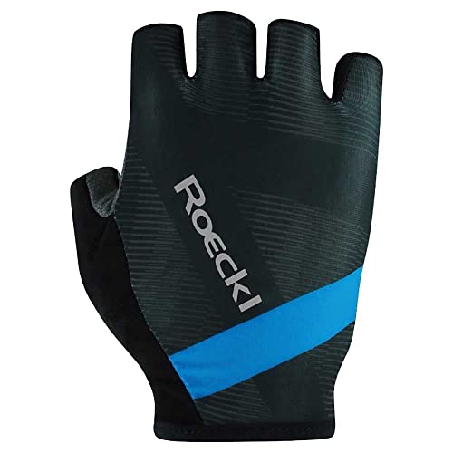 Roeckl Busano Fahrrad Handschuhe kurz schwarz/blau 2023: Größe: 9.5