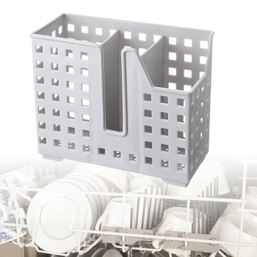 LUTQ Dishwasher Chopstick & Straw Basket - Grey Ideal for Small Items Dishwasher Utensil Holder Straw Holder for Dishwasher Chopstick Holder Keep Your Dishwasher Organized