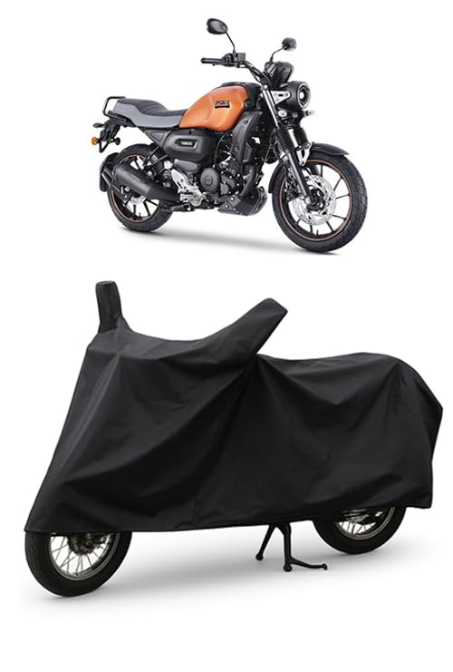 Image of Daxo Waterproof Bike Cover for Yamaha FZ X | Heavy Duty All Weather Protection from Rain, Dust, Sun & Scratches with Mirror Pockets | FZ X Bike Cover