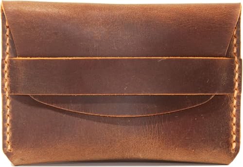 Leather Card Holder, Custom Minimalist Cardholder, Credit Card Holder, Slim Card Holder Gift, Credit Card Holder, Small Leather Card Wallet,Business Card Case (Brown)