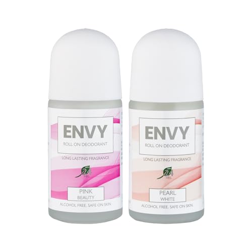 Image of ENVY Pearl White and Pink Beauty Long Lasting Roll-on Deodorant 50 ml (Pack of 2)