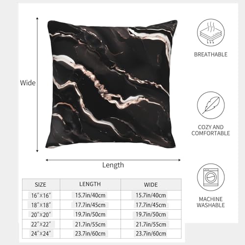 Housse de coussin marbre noir EdWal pour rénover un canapé défraîchi - 5