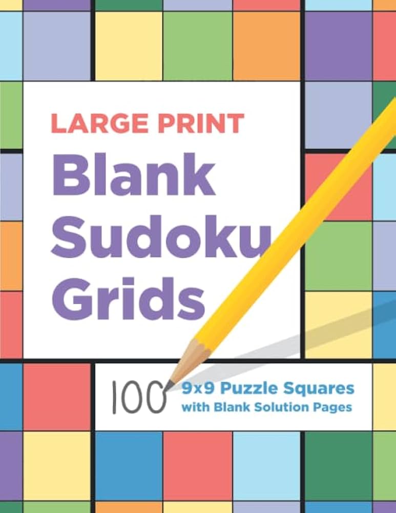 Large Print Blank Sudoku Grids: 100 9x9 Puzzle Squares with Blank Solution Pages: Press, Beardog: 9798622355240: Amazon.com: Books large-print-blank-sudoku-grids-100-9x9-puzzle-squares-with-blank-solution-pages-press-beardog-9798622355240-amazon-com-books