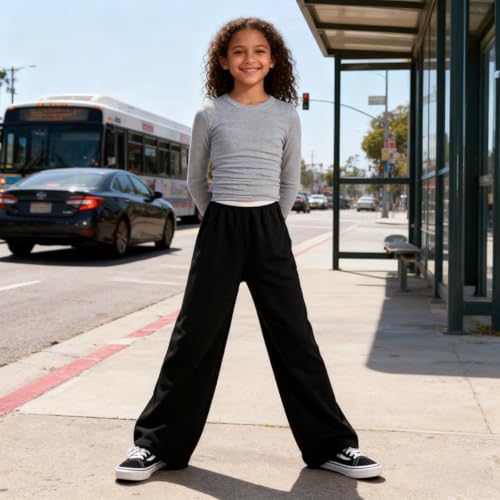 Image of Girls Clothes 2 Piece Long Sleeve Shirt Tops Casual Pants Fall Winter Outfits for Teen Tween Girls 7-14 Years