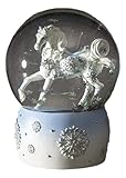 Ebros Gift Trail of Painted Ponies Western Christmas Frozen Winter Snow Crystal Horse Glitter Water Globe 5.25' Tall Farmhouse Ranch Cabin Country Snow Globes Collectible Figurine