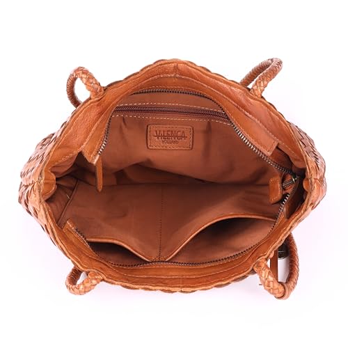 Bolso Tote de Cuero Tejido Hecho a Mano miniatura 2