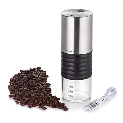 Mixpresso Electric Coffee Grinder With USB And With Easy On/Off Button, Spice Grinder For Herbs, Nuts, Grains.