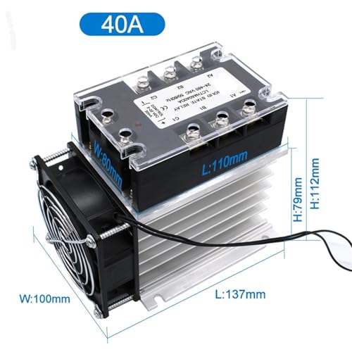 Relais statique triphasé 380V 25A commande 3-32V CC commutateur statique industriel - 4