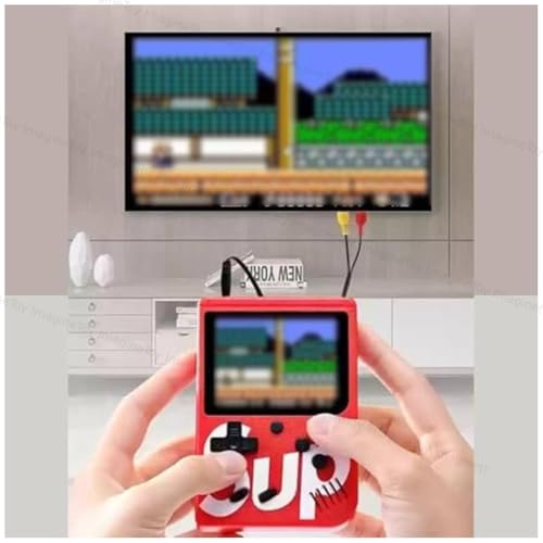 Image of TOYTONIC Retro Handheld Gaming Console, 400 Classic Built-in Games, 3.0-Inch Screen, Rechargeable Battery, Portable Video Game Player with TV Output (Red)