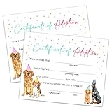 Certificado de adopción de mascotas, certificado de adoptar un perro para niña y niño, decoraciones de fiesta de adopción de cachorros, recuerdos de fiesta de cumpleaños de cachorros, suministros de