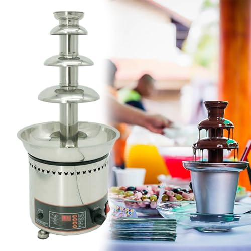 Fuente eléctrica de fondue de chocolate, fuente de fiesta de acero inoxidable para cumpleaños, bodas, celebraciones