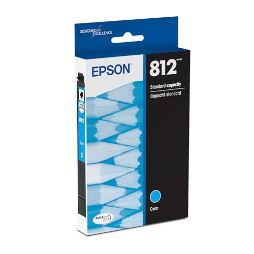 Image of Epson 812 Genuine Standard Capacity Cyan Ink Cartridge T812220