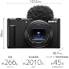 SONY Sony Compact Digital Camera VLOGCAM Vlog Camera ZV-1II Body with Windscreen, 18-50mm F1.8-4.0 Zoom Lens, Black ZV-1M2 B