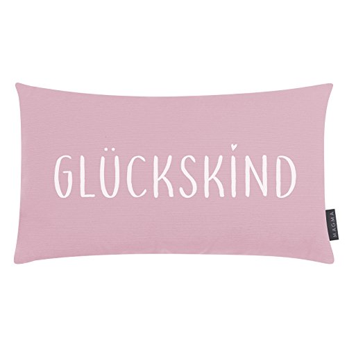 Magma Heimtex Kissen Spruchkissen Glückskind 30x50cm (altrosa)