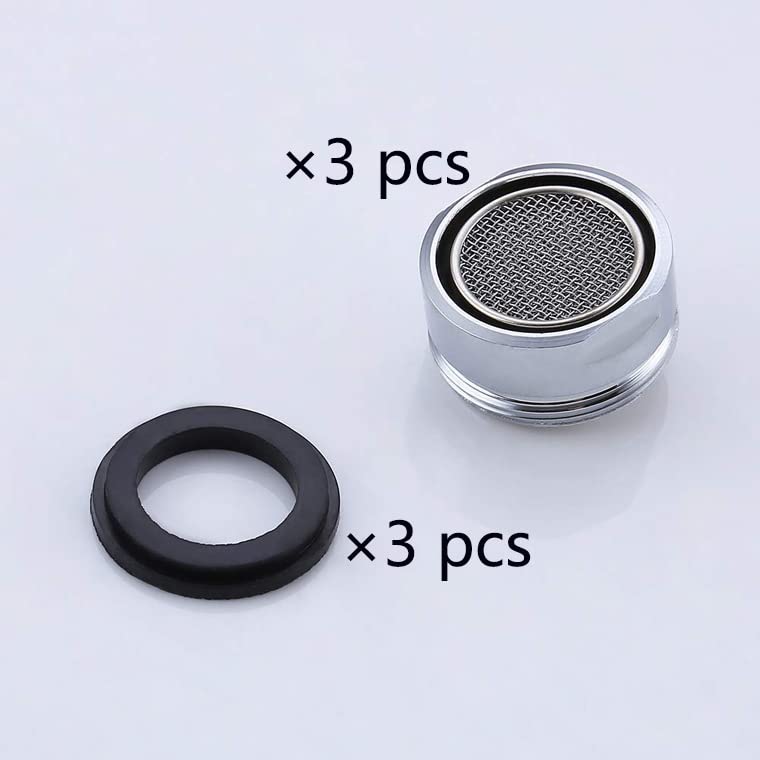 Aeratori Per Rubinetto 24mm - 3 Pezzi | Risparmio Idrico | Filtro Antisplash | Per Cucina E Bagno